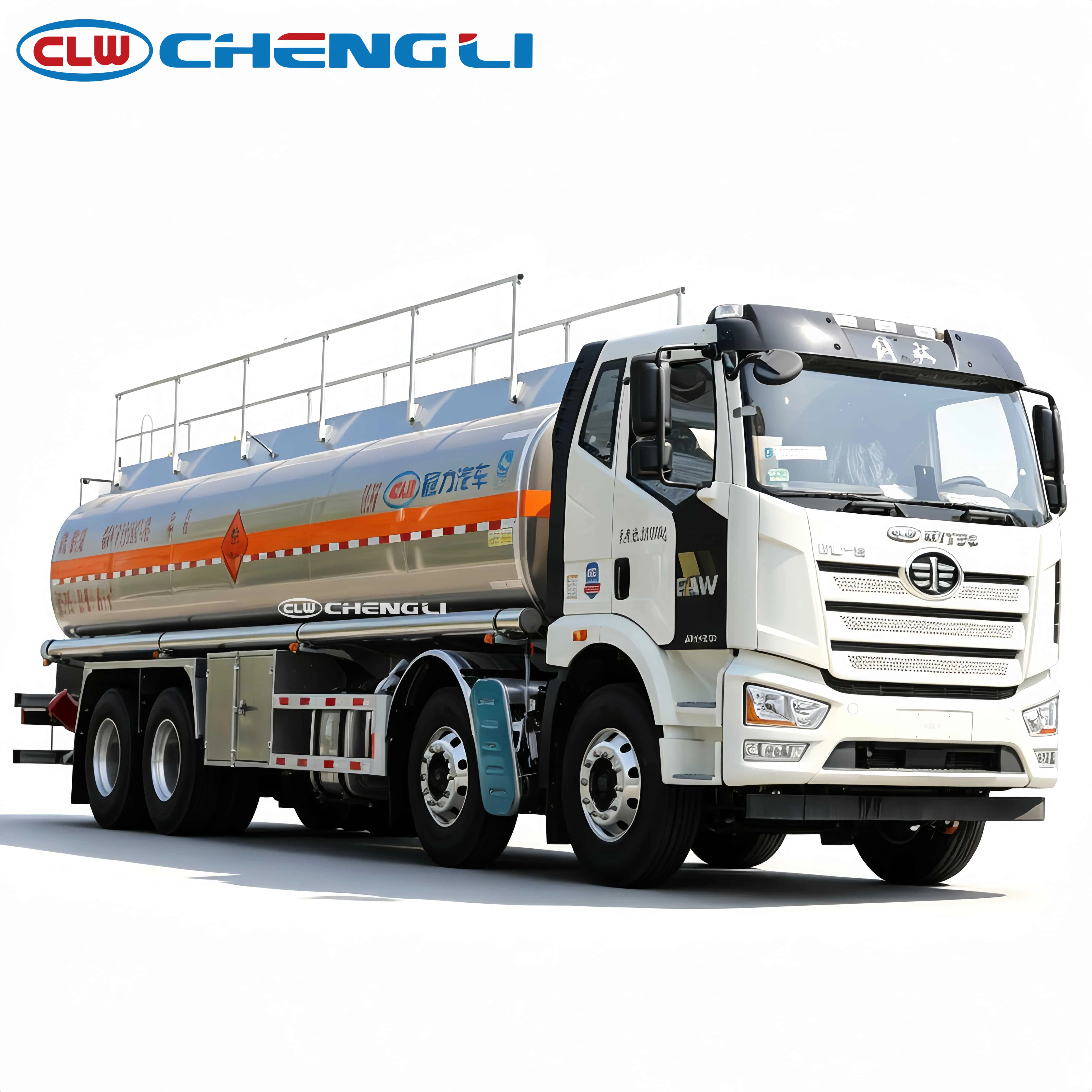 FAW J6L 26,000 Litres 8x4 Aluminium Alloy Fuel Tanker Truck for Diesel and Petrol Transport
